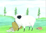 Sheep Attorney - The Law and Ewe Painting by Jo Potocki