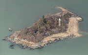 Shell Island Tower in Greenwich Connecticut Aerial View  Photograph by David Oppenheimer