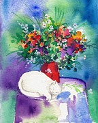 Shhhh Kitty Sleeping Painting by Follow Themoonart