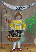 Shrunken Head Sale Painting by Jo Potocki