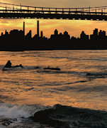 Silhouette and Waves Photograph by Cate Franklyn