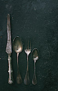 Silverware on black rustic background Photograph by Jelena Jovanovic Silverware on black rustic background Photograph by Jelena Jovanovic