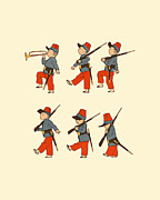 Six Cute Soldiers Digital Art by Madame Memento