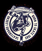 Skateboard Legend Born To Skate 1985 Digital Art by Jacob Zelazny