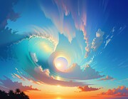 Sky Wave Digital Art by Eris And AI Sky Wave Digital Art by Eris And AI