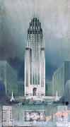 Skyscraper Building, 1927 Painting by Henry Wilbur Adams - GRANGER Historical Picture Archive Skyscraper Building, 1927 Painting by Henry Wilbur Adams - GRANGER Historical Picture Archive