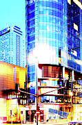 Skyscrapers And City Lights In Warsaw, Poland Photograph by John Siest