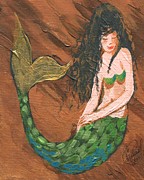Sleeping Mermaid Painting by Follow Themoonart