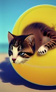 Sleepy Kitty Ai Art by AI Digital Sleepy Kitty Ai Art by AI Digital