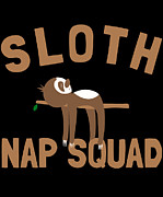 Sloth Nap Squad Digital Art by Flippin Sweet Gear