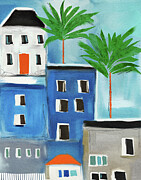 Small City Summer Breeze- Art by Linda Woods Mixed Media by Linda Woods