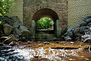 Small Waterfall Under a Stone Bridge Photograph by John Twynam
