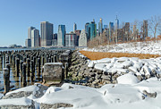 Snow and Pilings Photograph by Cate Franklyn
