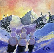 Snow Family Painting by Jan Dappen