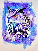 Snow Owl Digital Art by David McKinney