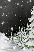 Snowy Night Digital Art by Angrulla MF