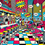 Sock-Hop Diner Digital Art by Retro Movie Posters