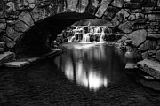 Soft Cascades Under A Stone Arch Bridge - Black and White Photograph by Gregory Ballos Soft Cascades Under A Stone Arch Bridge - Black and White Photograph by Gregory Ballos