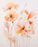 Softly Painted Petals Painting by Lourry Legarde