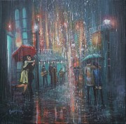 SoHo Showers Painting by Tom Shropshire