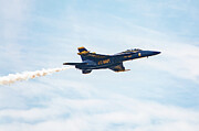Solo Blue Angel Flyby Photograph by Jeff Saunders