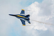Solo Blue Angel Vapor In The Clouds Photograph by Jeff Saunders