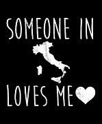 Someone In Italy Loves Me Cute State Gift Drawing by Noirty Designs