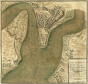 Soundings for Depth of the Hudson Around West Point Drawing by Vintage Military Maps