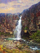 Southern Falls, New Zealand Painting by Trask Ferrero Southern Falls, New Zealand Painting by Trask Ferrero