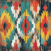 Southwestern Pattern 2 Painting by Tina LeCour Southwestern Pattern 2 Painting by Tina LeCour