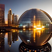 Sphere on the Harbor Digital Art by Judi Suni Hall Sphere on the Harbor Digital Art by Judi Suni Hall