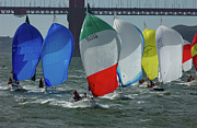 Spinnakers Under the Golden Gate Photograph by Bonnie Colgan