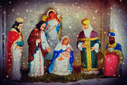 Spirit of Christmas Nativity Scene Mixed Media by Tatiana Travelways