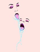 Spit Sisters Drawing by Ludwig Van Bacon