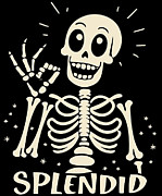 Splendid Skeleton Funny Halloween Digital Art by Flippin Sweet Gear