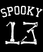 Spooky 13 Halloween Jersey Digital Art by Flippin Sweet Gear