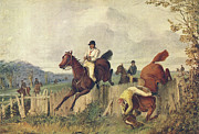 Sporting Prints of the 18th and Early 19th Centuries 1927, Steeplechasing 3 Drawing by Henry Thomas Alken