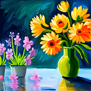 Spring Flowers Digital Art by Cindy's Creative Corner