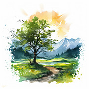 Spring Landscapes Art Painting by Lourry Legarde