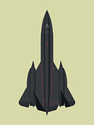 SR-71 Blackbird Jet Aircraft - Eggshell Digital Art by Organic Synthesis