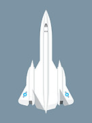 SR-71 Blackbird Jet Aircraft - Slate Digital Art by Organic Synthesis