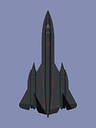 SR-71 Blackbird Jet Aircraft - Twilight Digital Art by Organic Synthesis