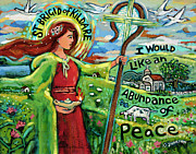 St Brigid of Kildare Painting by Jen Norton