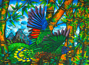 St. Lucia Parrot Painting by Daniel Jean-Baptiste