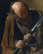 St Thomas Drawing by Georges de La Tour French