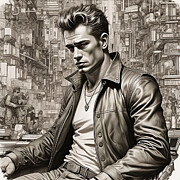 Steampunk James Dean 1 Digital Art by Mark Miller