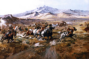 Stage Coach Attack 1899 Painting by Charles Marion Russell