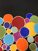 Stainglass Circles Painting by Debora Sanders