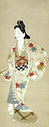 Standing Beauty. Japanese. Painting by Album