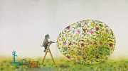 Star Bird 12 Drawing by Kestutis Kasparavicius